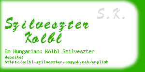 szilveszter kolbl business card